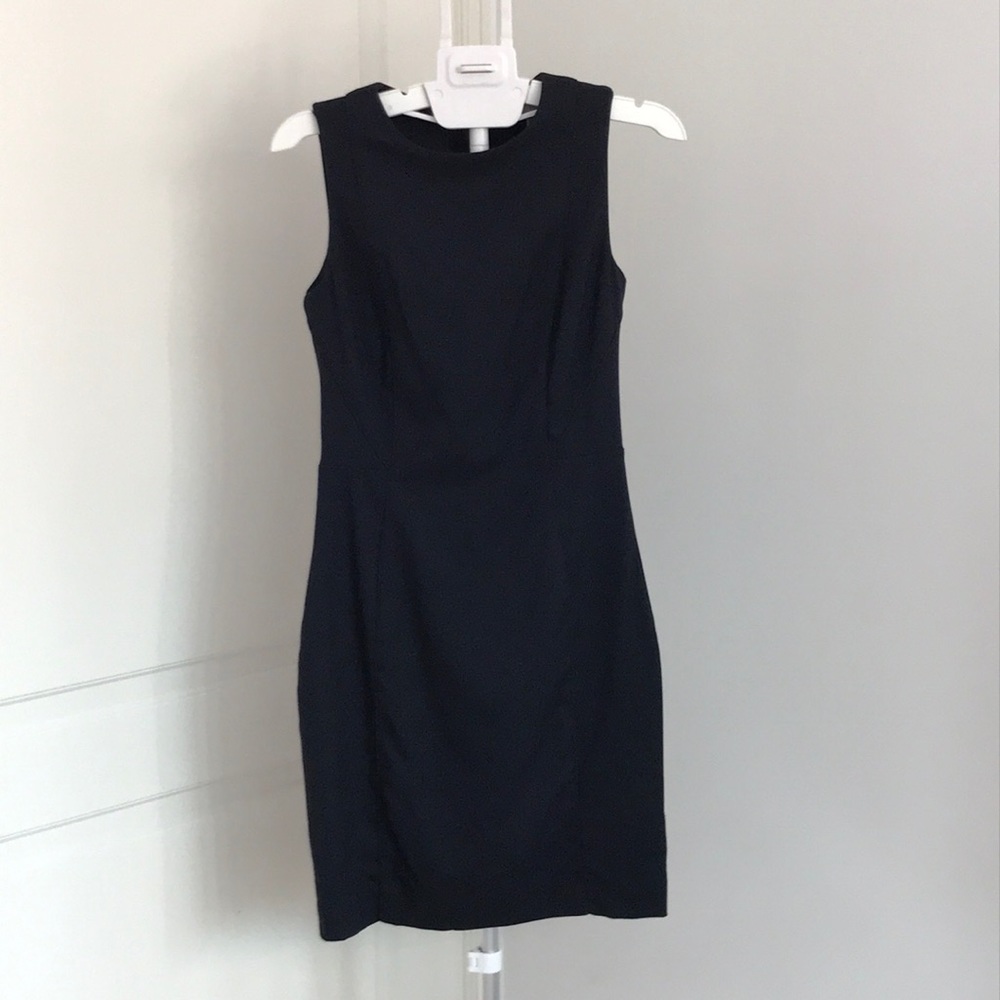 Navy blue with black detail hm 6 work dress